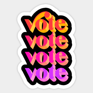 Vote Colorful Sticker